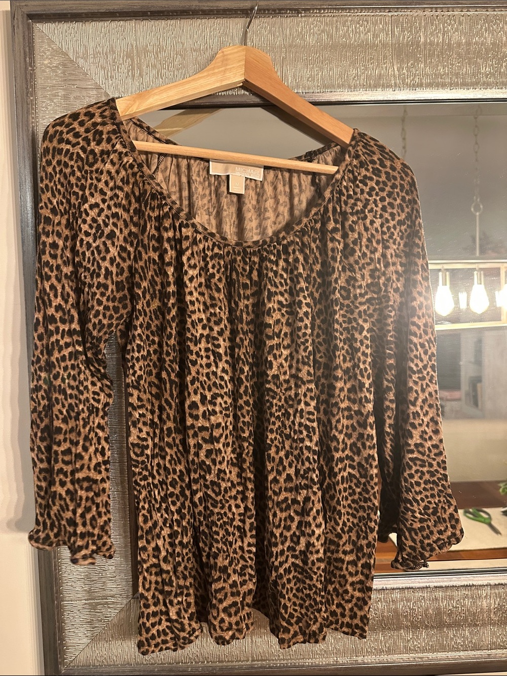 Michael Kors Leopard-Print Tunic in Brown and Black